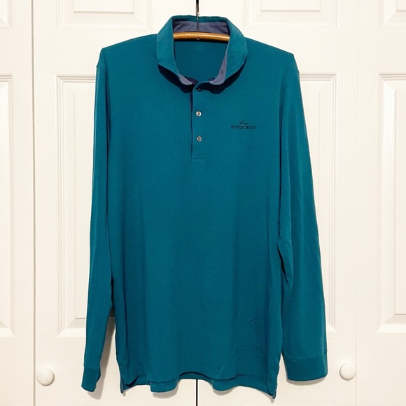 Greyson Apache Polo Shirt Size XL Golf Long Sleeve Pima Cotton River Crest CC - Picture 1 of 7